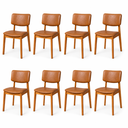 Ver imagem 2 de Kit 8 Cadeiras de Jantar Manuela Madeira Mel Courino Caramelo