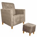 Ver imagem 3 de Poltrona Amamentação Gaby Pés Palito + Puff Capuccino