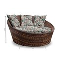 Ver imagem 1 de Chaise Orbit em Fibra Sintética - Tecido Costela de Adão Verde