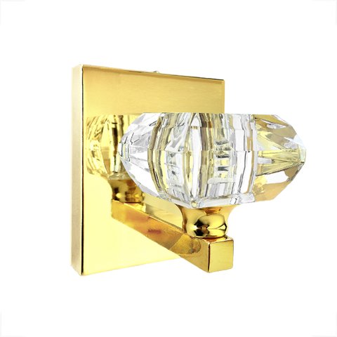 Arandela Dourada de Cristal K9 Interna Quarto Cindy Bet40