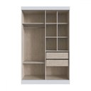 Ver imagem 3 de Guarda-roupa Solteiro New Recife 4 Portas 2 Gavetas Branco - Doripel