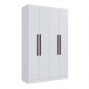 Ver imagem 2 de Guarda-roupa Solteiro New Recife 4 Portas 2 Gavetas Branco - Doripel