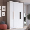 Ver imagem 1 de Guarda-roupa Solteiro New Recife 4 Portas 2 Gavetas Branco - Doripel