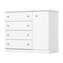 Ver imagem 2 de Cômoda 1 Porta 4 Gavetas Branco HP Americano