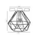 Ver imagem 3 de Lustre Plafon Aramado Diamante Majestoso Redondo