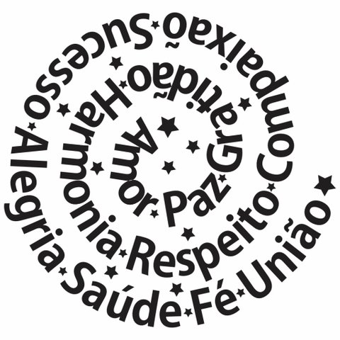 Adesivo de Parede Decorativo Frase Motivacional Amor Paz Gratidão