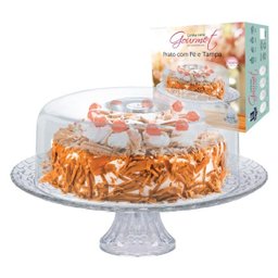 Boleira de Vidro com Pé e Tampa Gourmet 32cm - 1