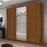 Guarda-Roupa Casal com Espelho 3 Portas 4 Gavetas Lisboa Bianchi Móveis - 1