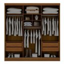 Ver imagem 2 de Guarda-Roupa Casal com Espelho 3 Portas 4 Gavetas Lisboa Bianchi Móveis