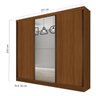 Guarda-Roupa Casal com Espelho 3 Portas 4 Gavetas Lisboa Bianchi Móveis - 4