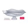 SALADEIRA E FRUTEIRA DE VIDRO GOURMET COM PÉ 32CM - 2