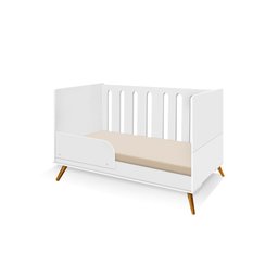 Berço Mini Cama Old New Branco/Nature - Planet Baby - 4