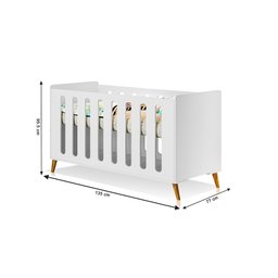 Berço Mini Cama Old New Branco/Nature - Planet Baby - 3