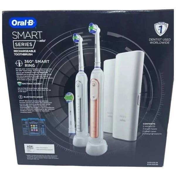 Escova Elétrica Oral B Smart Series bluetooth pack com 2 - 3
