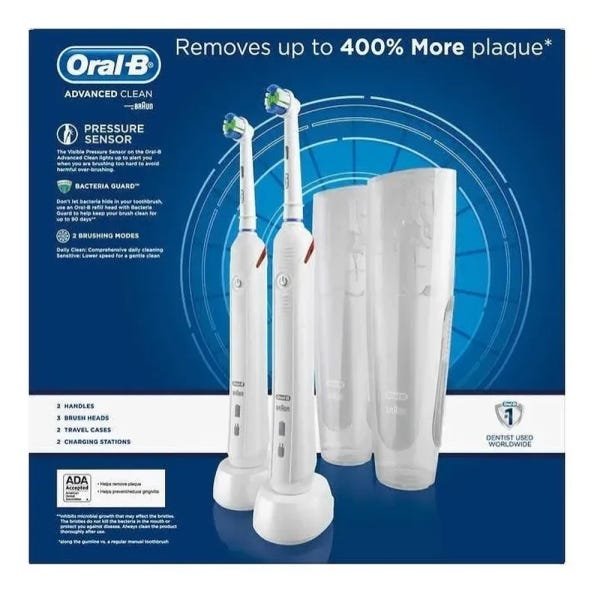 Escova Elétrica Oral B Advanced Clean pack com 2 - 2