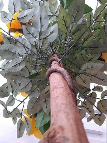 Planta Artificial Roseira Chilena Amarela 1,30 metros de altura - 2