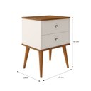 Ver imagem 3 de Mesa de Cabeceira Berlim 2 Gavetas:off/freijó