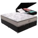 Ver imagem 3 de Cama Box com Baú Queen Bravus Pillow Top Molas Ensacadas Tecido Sintético Vtech