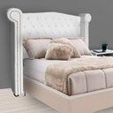 Ver imagem 3 de Cabeceira Estofada Sienna Para Cama Box Queen 160 Cm Suede Branco - LM DECOR