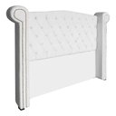 Ver imagem 1 de Cabeceira Estofada Sienna Para Cama Box Queen 160 Cm Suede Branco - LM DECOR