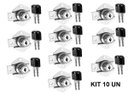 Ver imagem 2 de Kit 10 Fechaduras para Gaveta de 22 Mm Cromada - 2 Chaves
