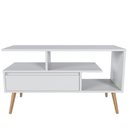 Ver imagem 2 de Rack Aparador Estante para Tv 55 Polegadas com Porta Nicho Prateleira Pés Palito Retro