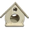 Casinha Para Pássaro Jardim Ninho Resistente Ao Tempo Chuva - Madeira crua - 2