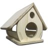 Casinha Para Pássaro Jardim Ninho Resistente Ao Tempo Chuva - Madeira crua - 5