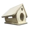 Casinha Para Pássaro Jardim Ninho Resistente Ao Tempo Chuva - Madeira crua - 1