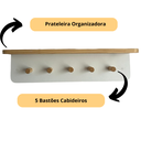 Ver imagem 6 de Cabideiro Infantil de Parede com Prateleira de Madeira – Olivia