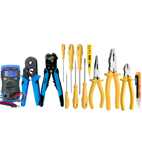 Jogo Ferramentas Combo Eletricista (instalador, Residencial e Predial) Master 1000v - 14 Peças