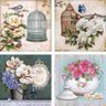 10 Kit De Quadros Vintage Cozinha Flores Mosaico Atacado - colorido - madeira crua - 2