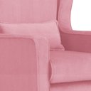 Ver imagem 5 de Poltrona C/ Puff Balanço Amamentação Aurora Suede Rosa - Lm Decor
