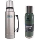 Ver imagem 1 de Garrafa Térmica Stanley 1 Litro Aço Inox + Garrafa Térmica 1L Hammertone Green
