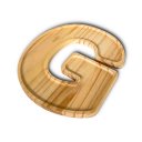 Ver imagem 2 de Petisqueira Letra G Tabua com Rebaixo Madeira Pinus Cesta Presente Decoração Mesa Posta - Woodspot