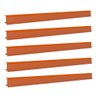 Porta Etiqueta Bandeja Gondola Fit 90 Cm Laranja Kit com 25 - 1