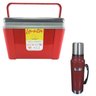 Caixa Térmica 12 Litros Lavita Vermelha + Garrafa Térmica Stanley 1L em Aço Inox - 1