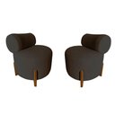 Ver imagem 1 de Kit 2 Poltronas Decorativa Mônaco Veludo Marrom