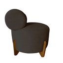 Ver imagem 3 de Kit 2 Poltronas Decorativa Mônaco Veludo Marrom