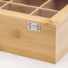 Caixa de Cha Bambu Tampa Organizador e Porta Temperos - 6