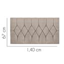 Ver imagem 2 de Painel Estofada Istambul Botão Capitonê 140cm Casal para Cama Box Quarto Corino Bege - Gat