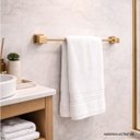 Ver imagem 2 de Toalheiro para Banheiro Linear Block Dourado/Matte Meber Metais