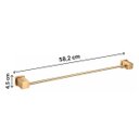 Ver imagem 3 de Toalheiro para Banheiro Linear Block Dourado/Matte Meber Metais
