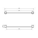 Ver imagem 4 de Toalheiro para Banheiro Linear Block Dourado/Matte Meber Metais