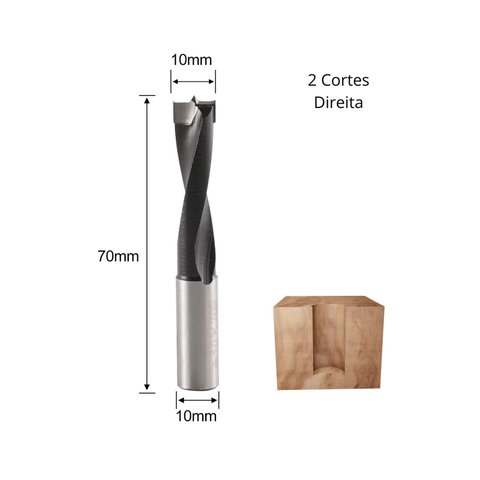 Broca Forstner Profissional Sentido Direita - Furo Não Passante - Haste 10mm para Cnc e Furadeira Mú