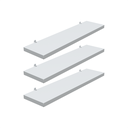 Ver imagem 1 de Kit 3 Prateleira Branca 40X10 + Suporte Flutuante Mdf  Organizadora Decoração Cozinha Banheiro Sala