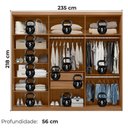 Ver imagem 3 de Guarda Roupa Casal 3p 2g com Espelho 235 Cm 32215 Amendola Off White Demobile