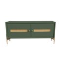 Ver imagem 2 de Rack Sala Tv até 50 Polegadas Paraty 113 Cm Laca Pés Metal Palhinha Verde