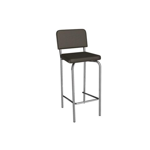 Banqueta Cozinha Fiji 1b712cr Aço 1 Un Cromado/corano Marrom - Kappesberg