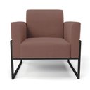 Ver imagem 5 de Kit 2 Poltronas Base Industrial Alta Preto Marisa Veludo D03 - D\'rossi Cor Rose